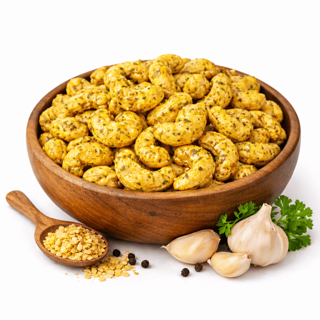 Dry Roasted Garlic Flavoured Cashew Nuts